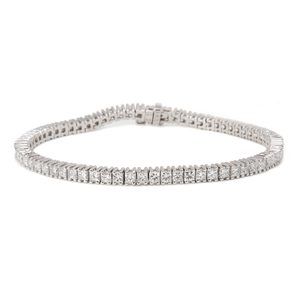 Princess Cut Diamond Tennis Bracelet in 14KT White Gold 5.00 ctw